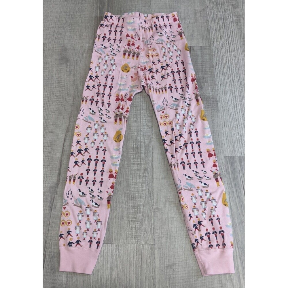 Hanna Andersson 12 Days of Christmas Pajama Bottoms Pants Girls 6-7 Pink